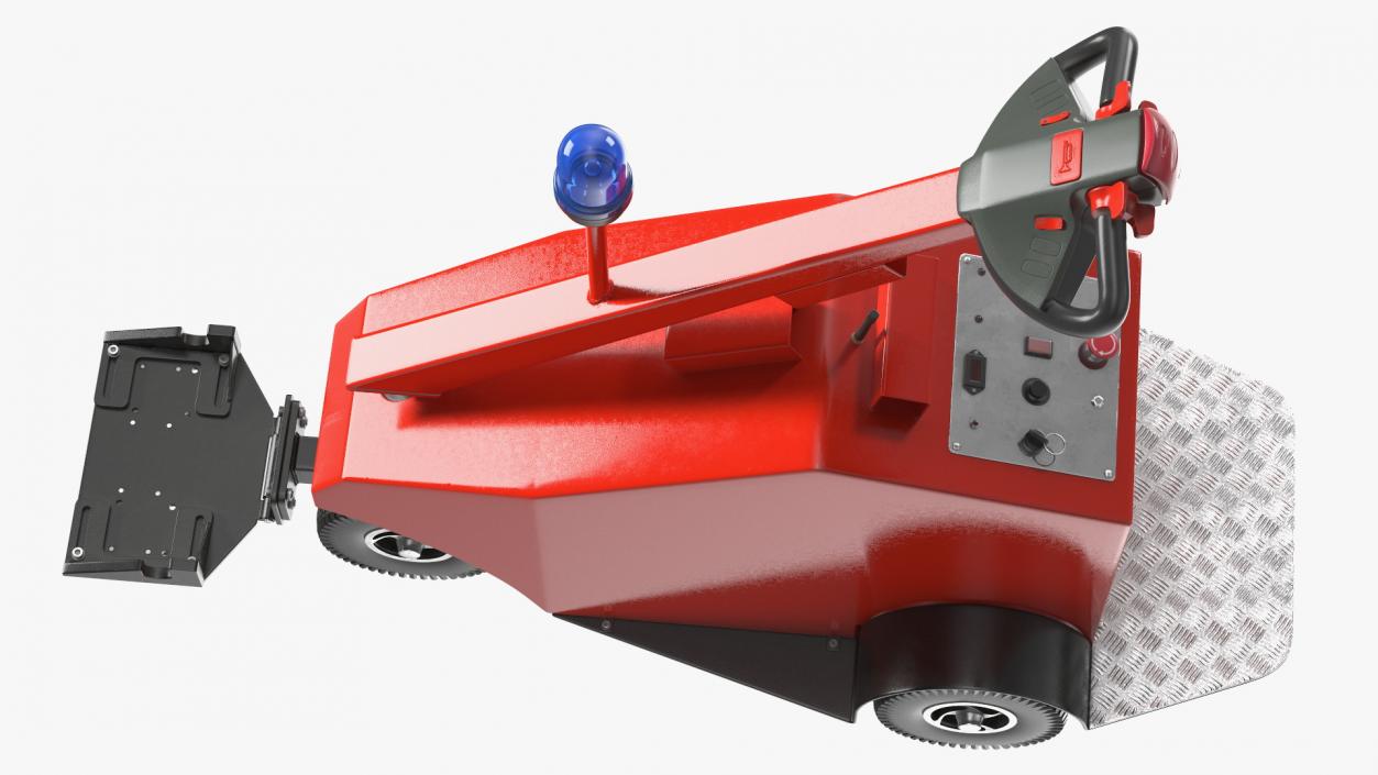 3D Red Electric Trolley Cart Mover