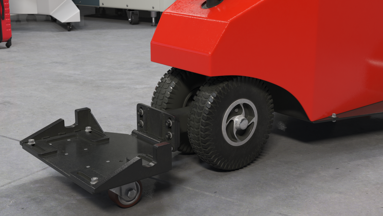 3D Red Electric Trolley Cart Mover