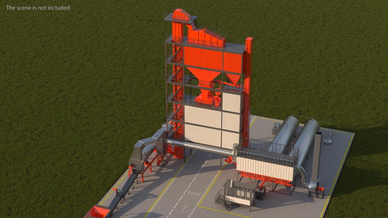 3D Stationary Asphalt Mixing Plant