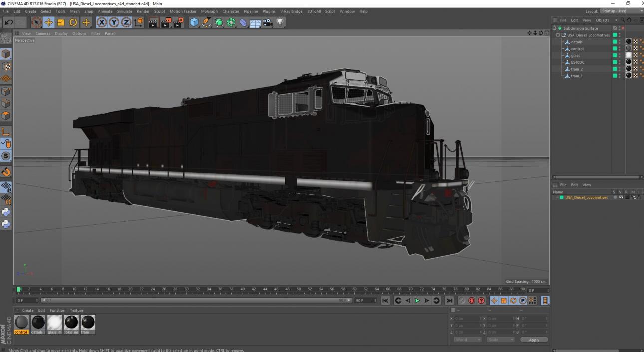 USA Diesel Locomotives 3D