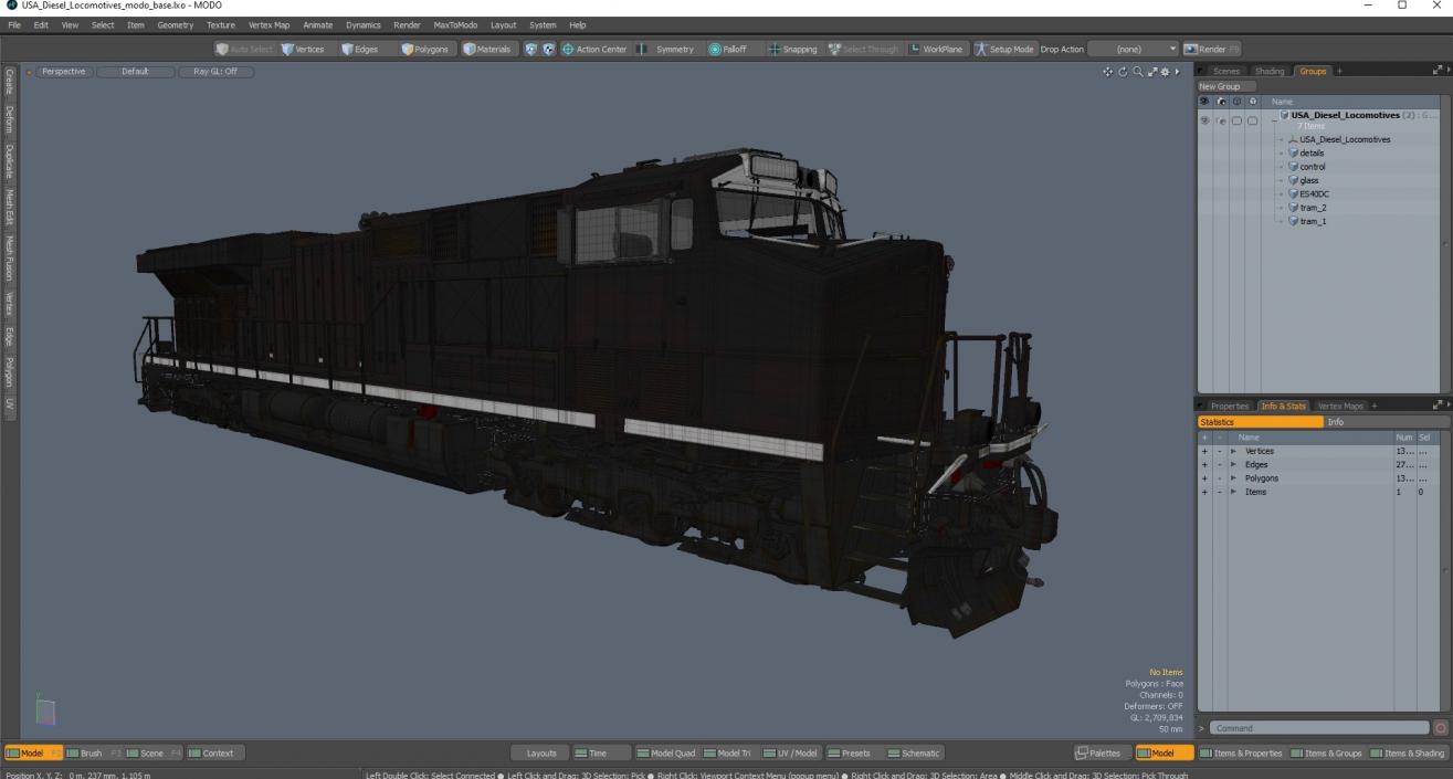 USA Diesel Locomotives 3D