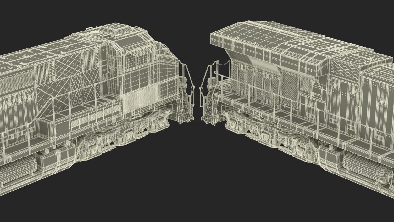 USA Diesel Locomotives 3D