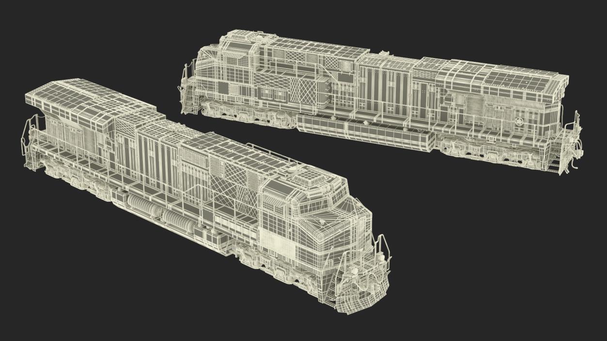 USA Diesel Locomotives 3D