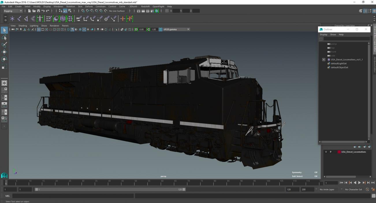 USA Diesel Locomotives 3D