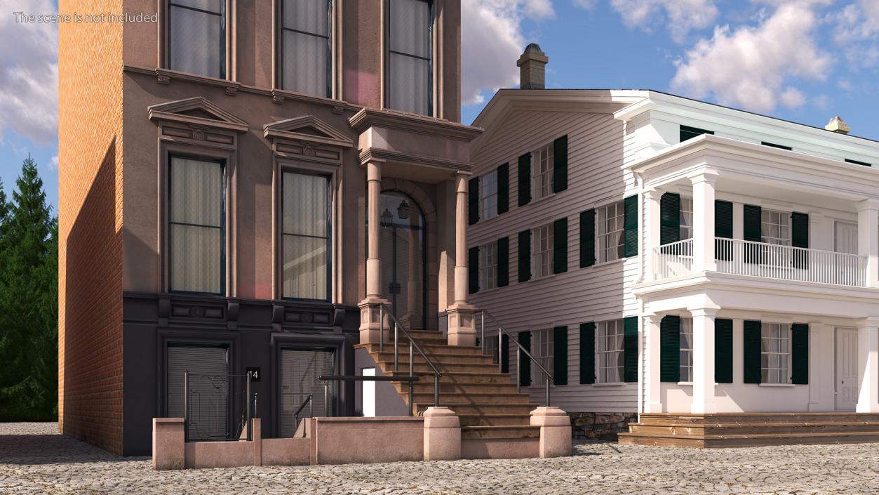 3D Brownstone House