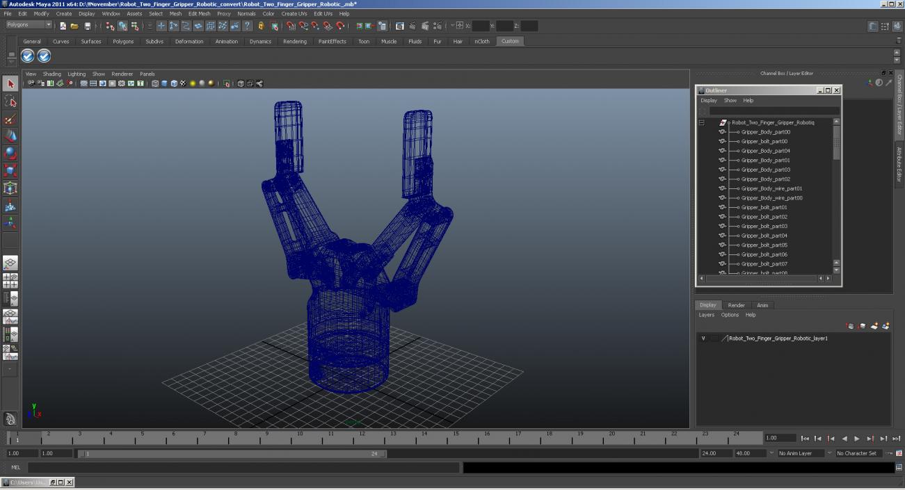 Robot Two Finger Gripper Robotic 3D