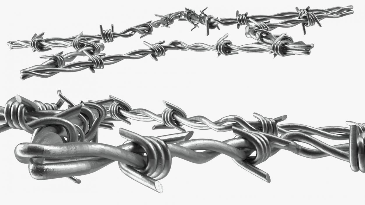 3D Star Shaped Barbed Wire model