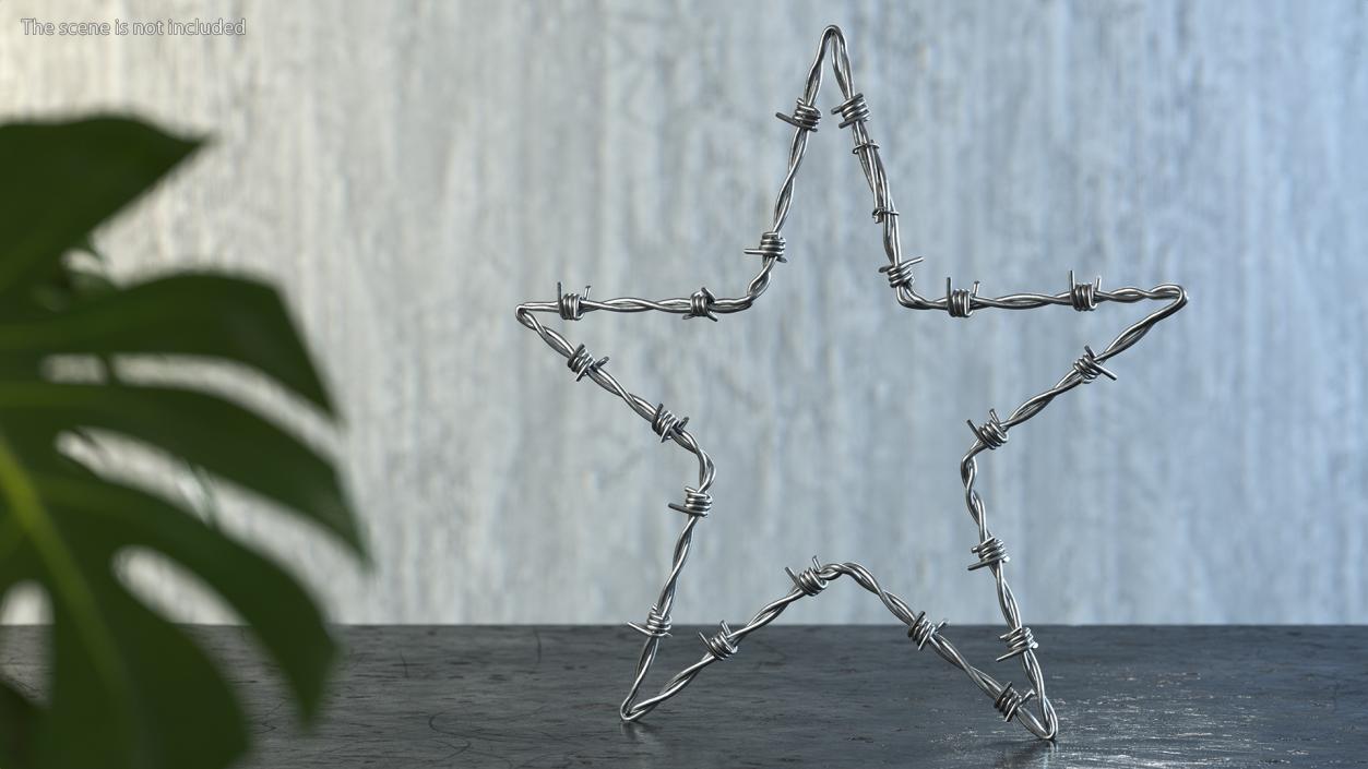 3D Star Shaped Barbed Wire model