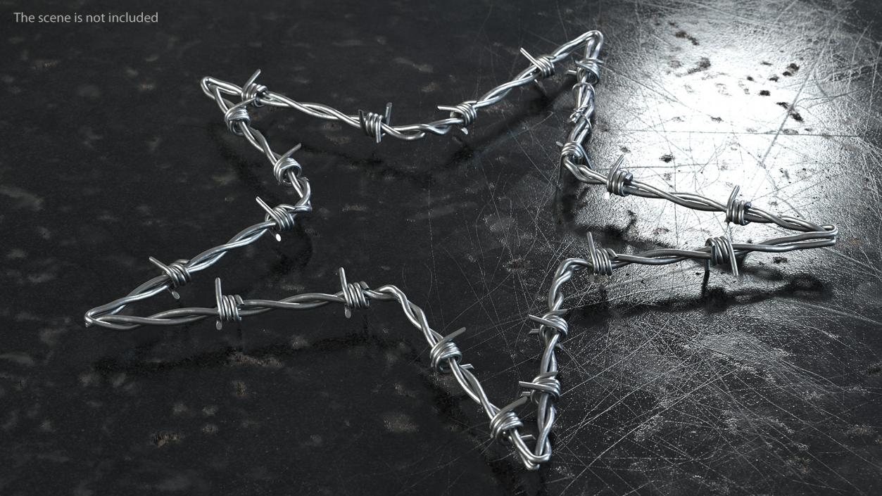 3D Star Shaped Barbed Wire model