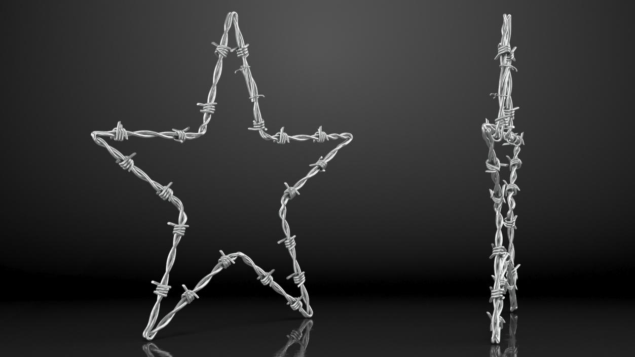 3D Star Shaped Barbed Wire model