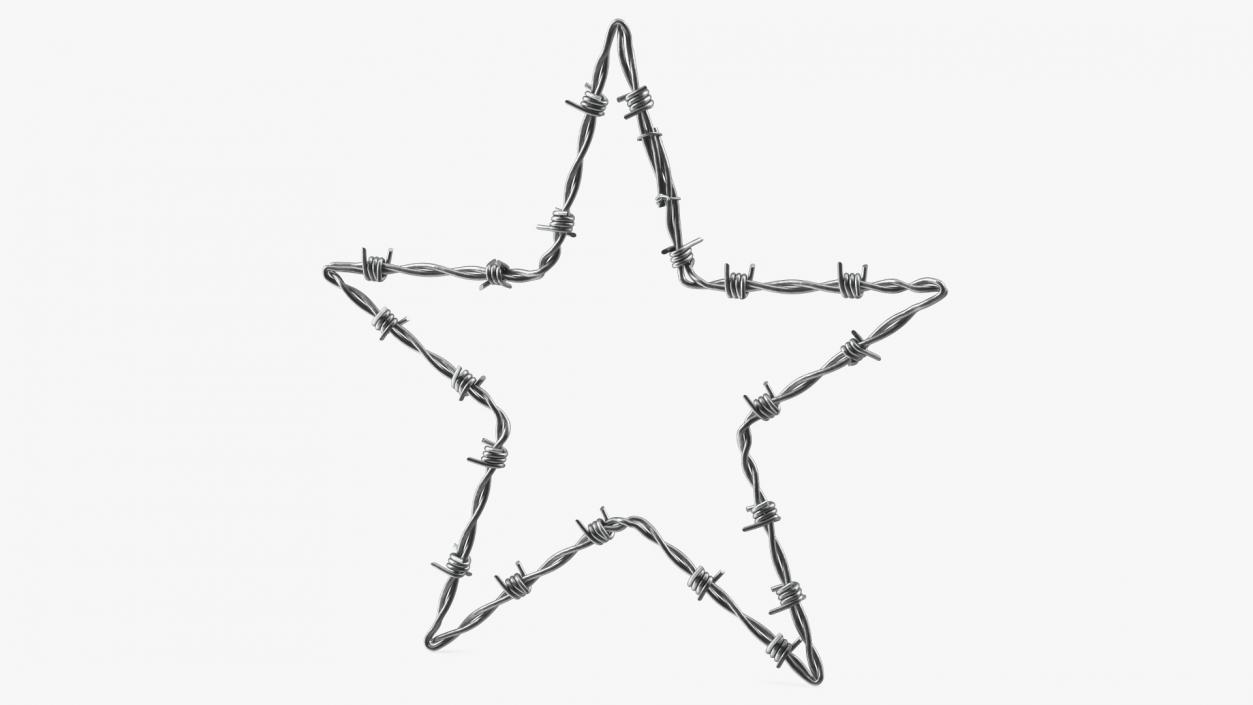 3D Star Shaped Barbed Wire model