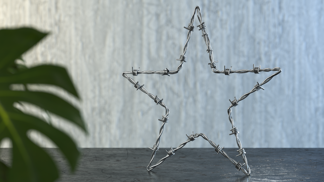 3D Star Shaped Barbed Wire model