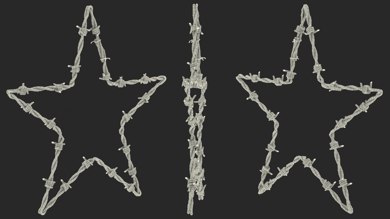 3D Star Shaped Barbed Wire model