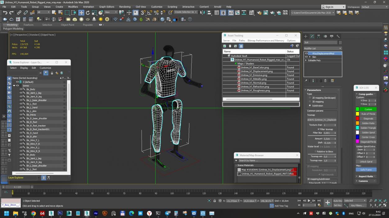 Autonomous Humanoid Robot Rigged 3D