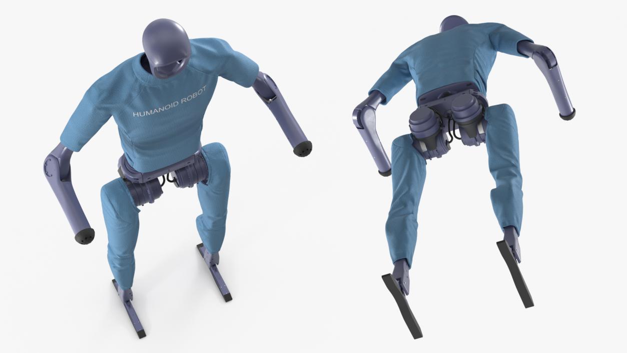 Autonomous Humanoid Robot Rigged 3D