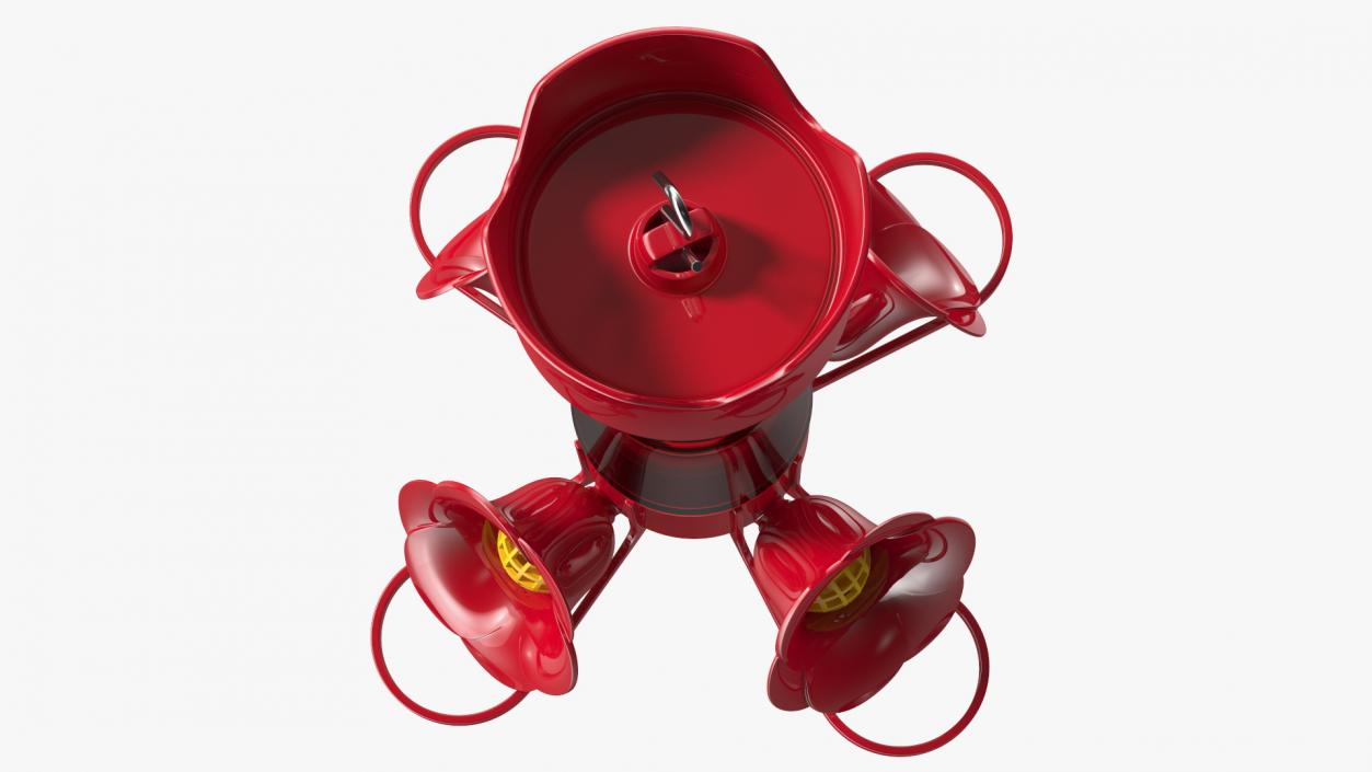 3D Hummingbird Feeder with Red Glass model