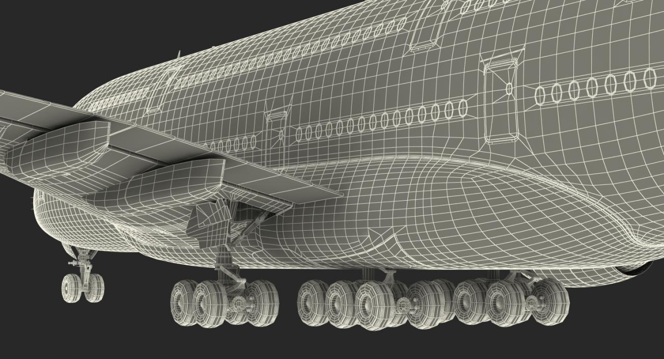 3D model Airbus A380 800 Generic Rigged