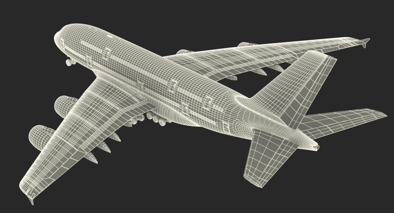 3D model Airbus A380 800 Generic Rigged