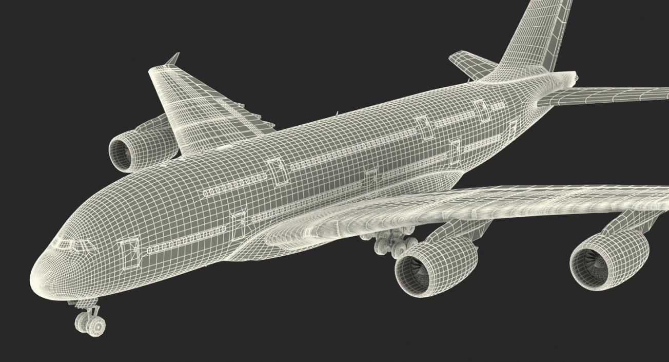 3D model Airbus A380 800 Generic Rigged