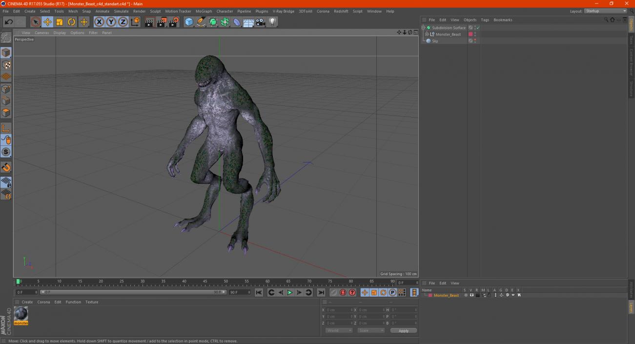 3D Monster Beast model