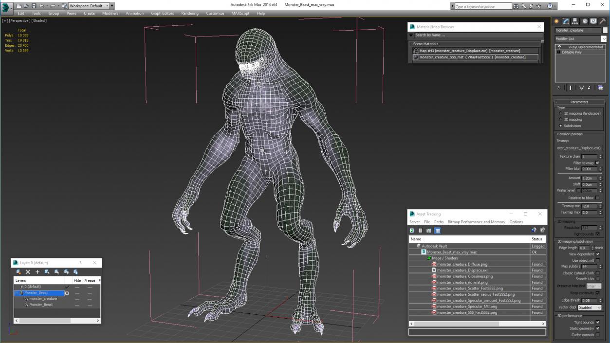 3D Monster Beast model