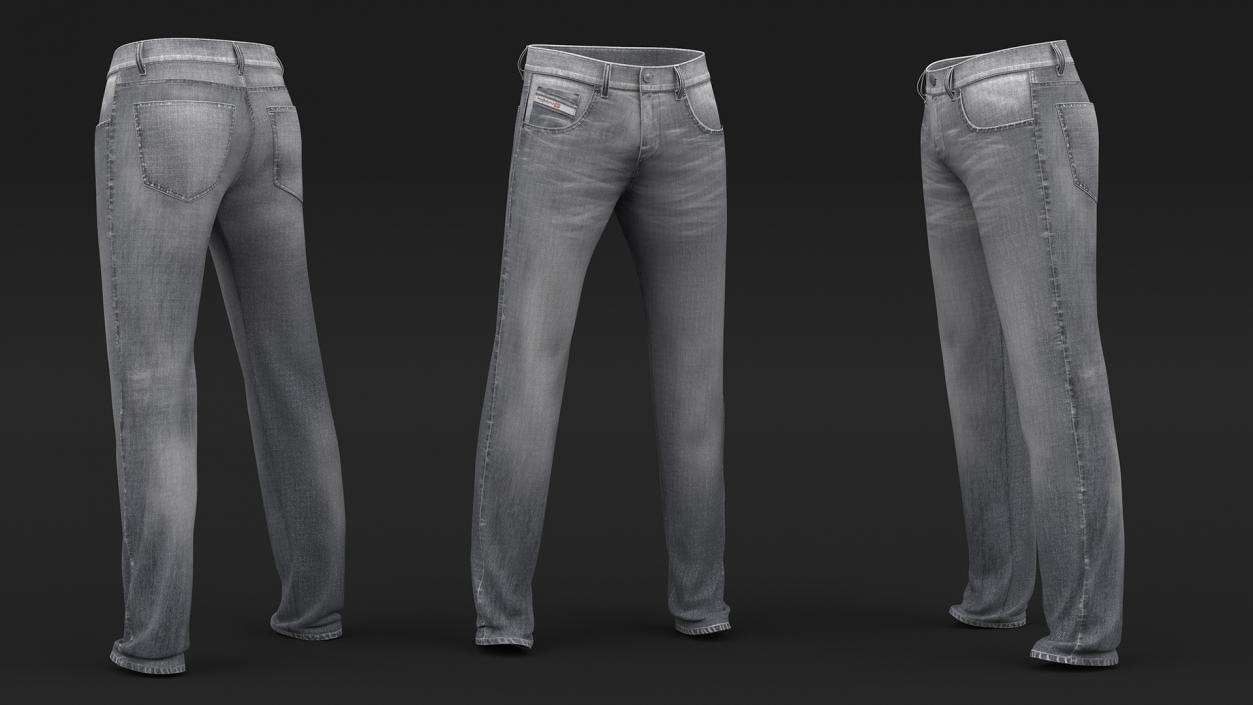 3D Diesel Men Denim Gray