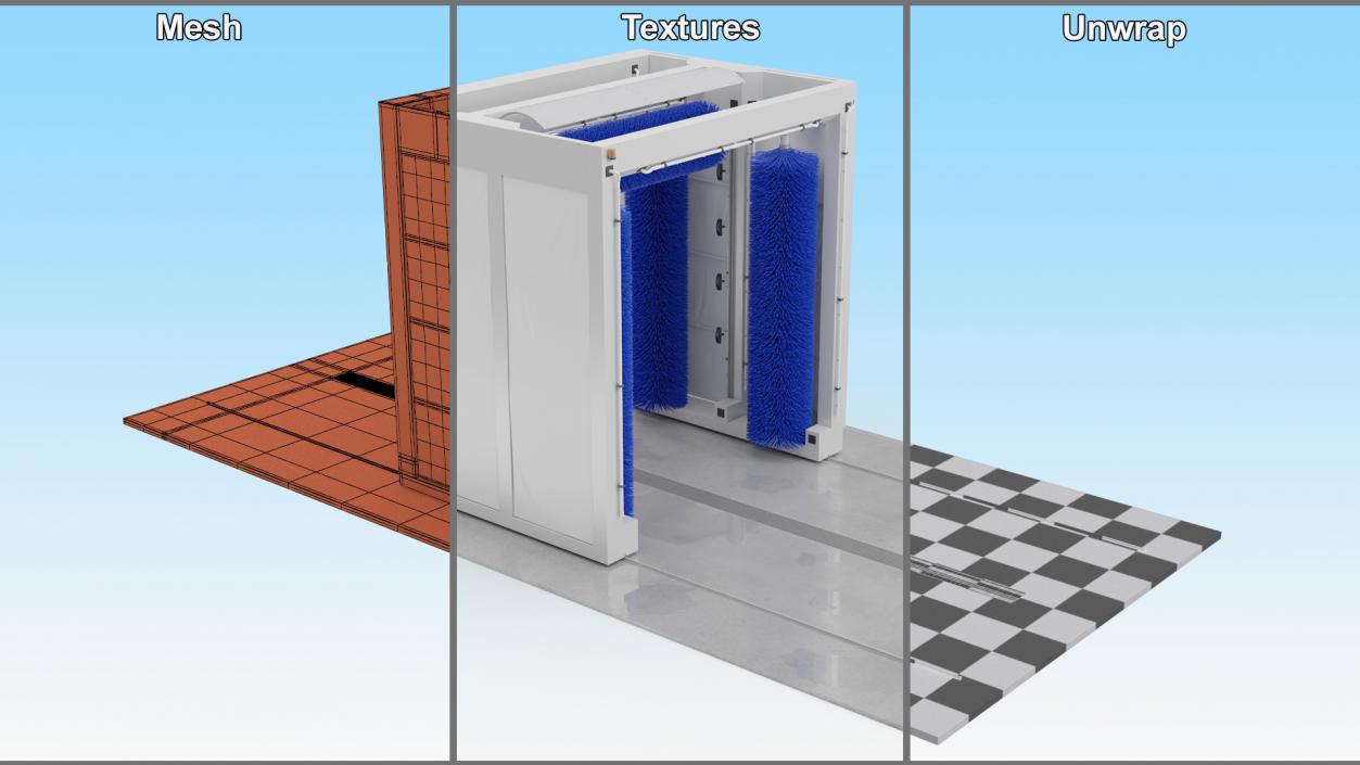 3D Automatic Bus Wash model