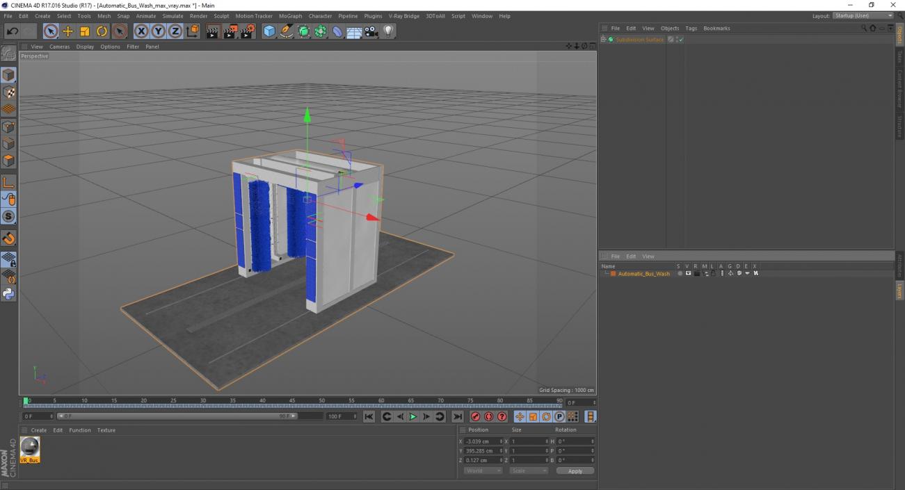 3D Automatic Bus Wash model