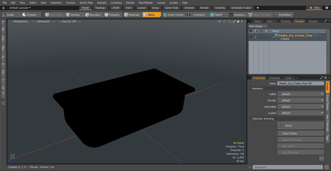 3D model Empty Ice Cream Tray