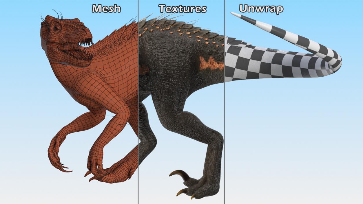 3D Indoraptor Walking Pose model