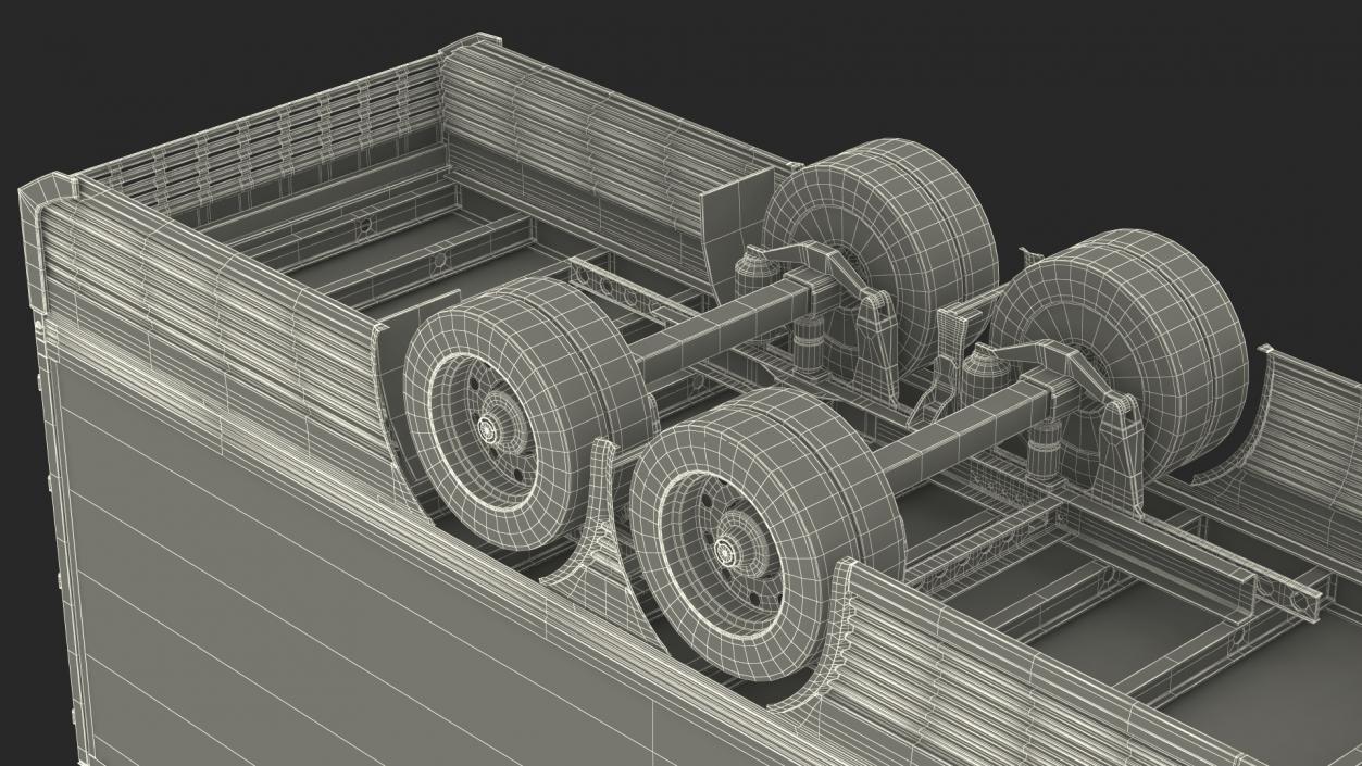 3D Futuristic Hydrogen Concept Semi Truck with Trailer