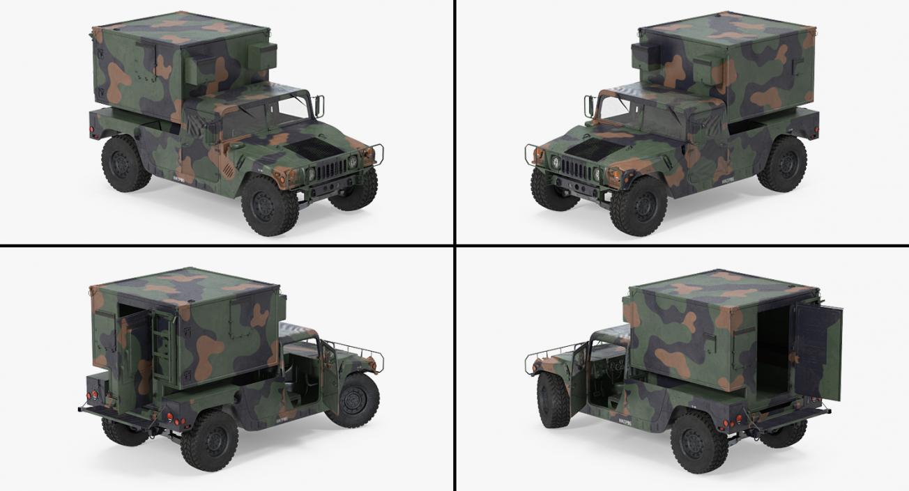 Shelter HMMWV m1037 Camo 3D model