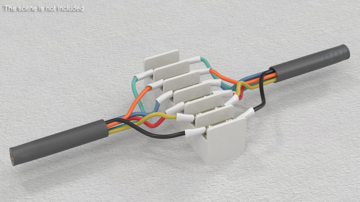 3D Electrical Wires Connection 6 Position Barrier Terminal Strip