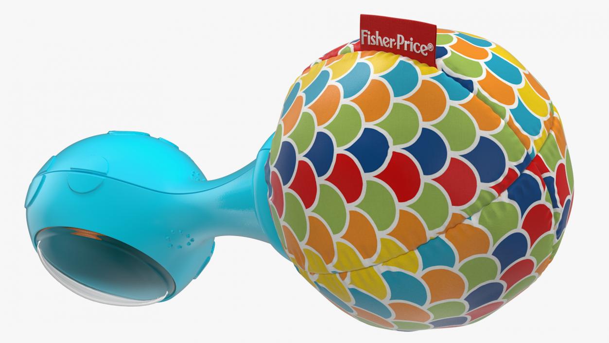 Fisher Price Blue Baby Rattle 3D model