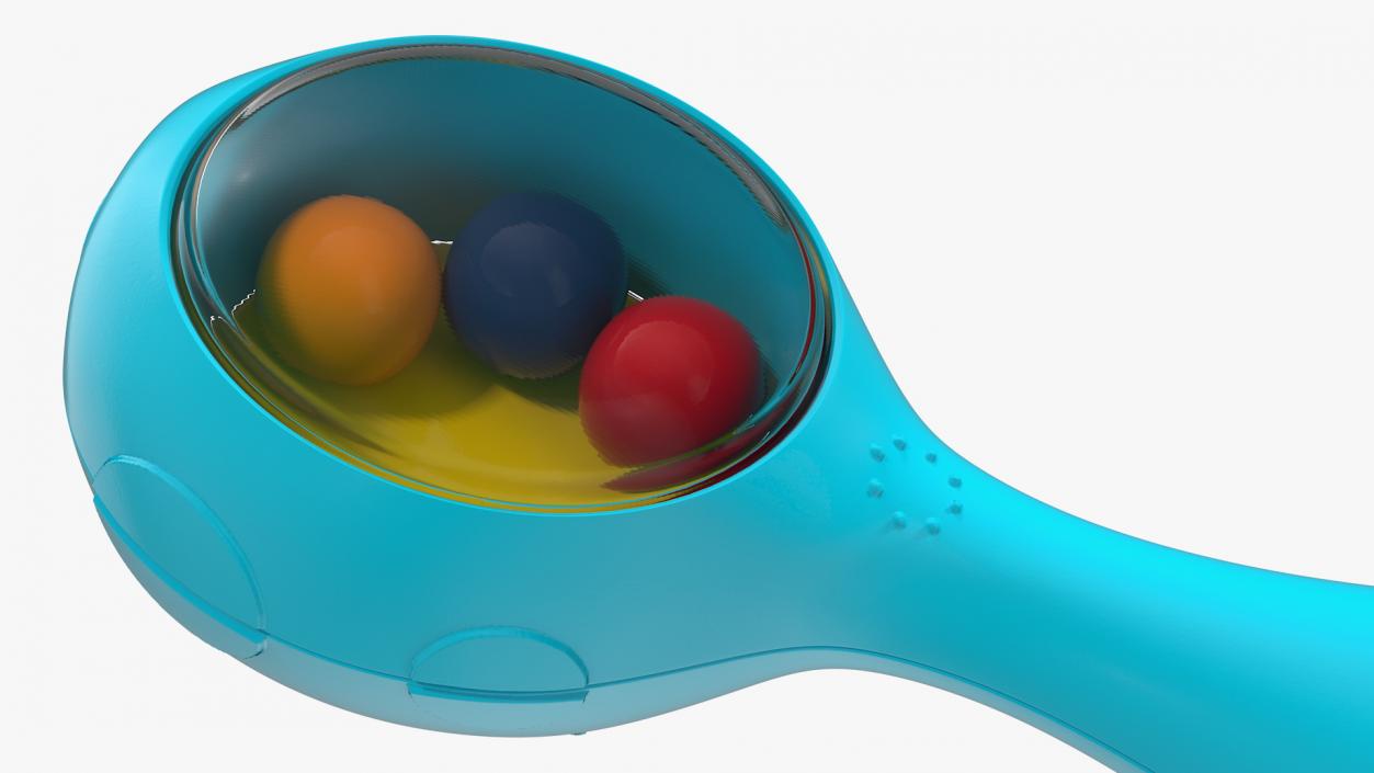 Fisher Price Blue Baby Rattle 3D model