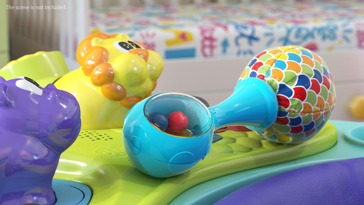 Fisher Price Blue Baby Rattle 3D model