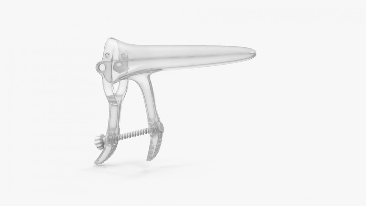 Plastic Vaginal Speculum Closed White 2 3D model