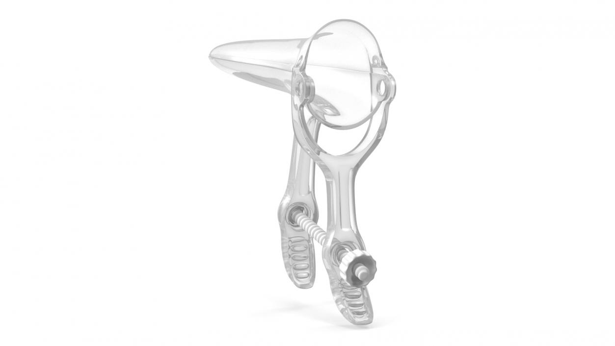 Plastic Vaginal Speculum Closed White 2 3D model