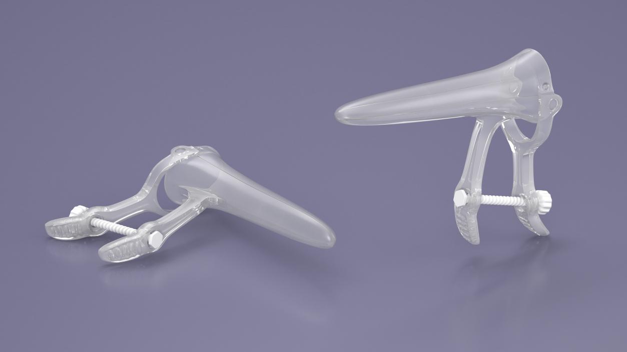 Plastic Vaginal Speculum Closed White 2 3D model