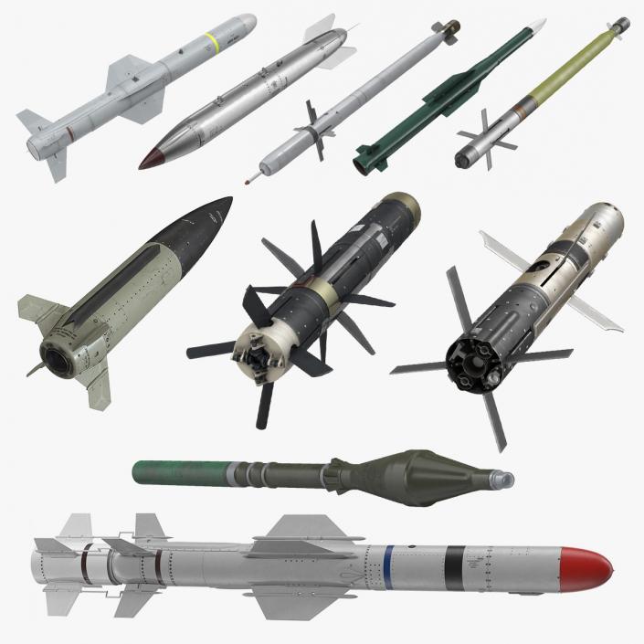 3D Millitary Missiles and Rockets 3D Models Collection