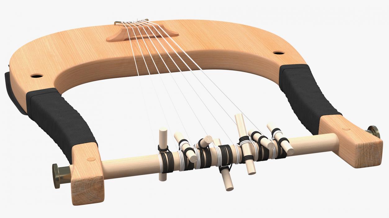 Classical Greek 7 String Lyre 3D model