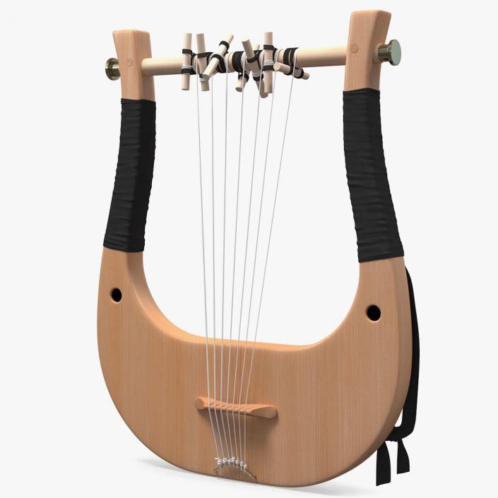 Classical Greek 7 String Lyre 3D model