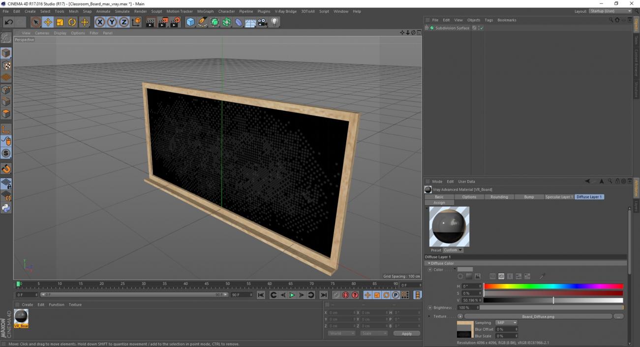 3D model Classroom Board