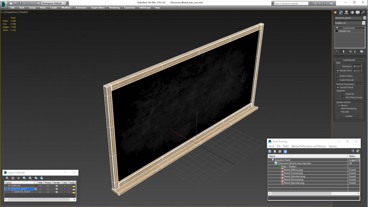 3D model Classroom Board