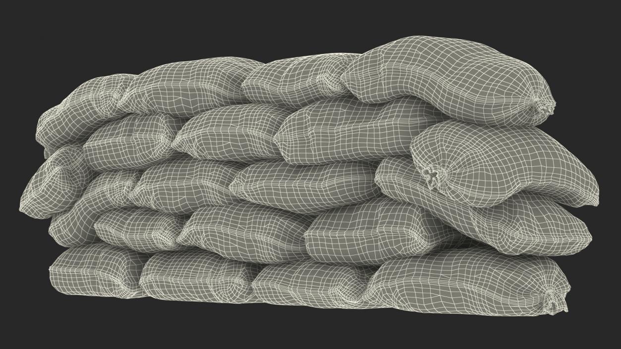 Sandbag Wall 3D