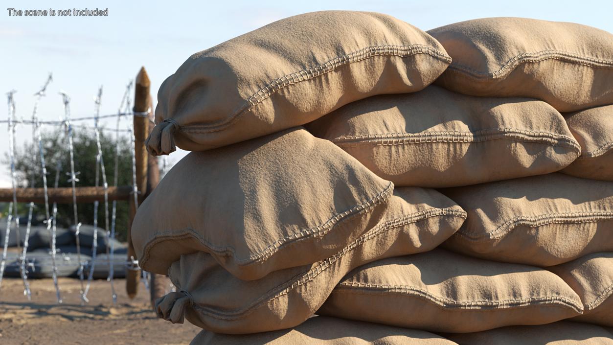 Sandbag Wall 3D