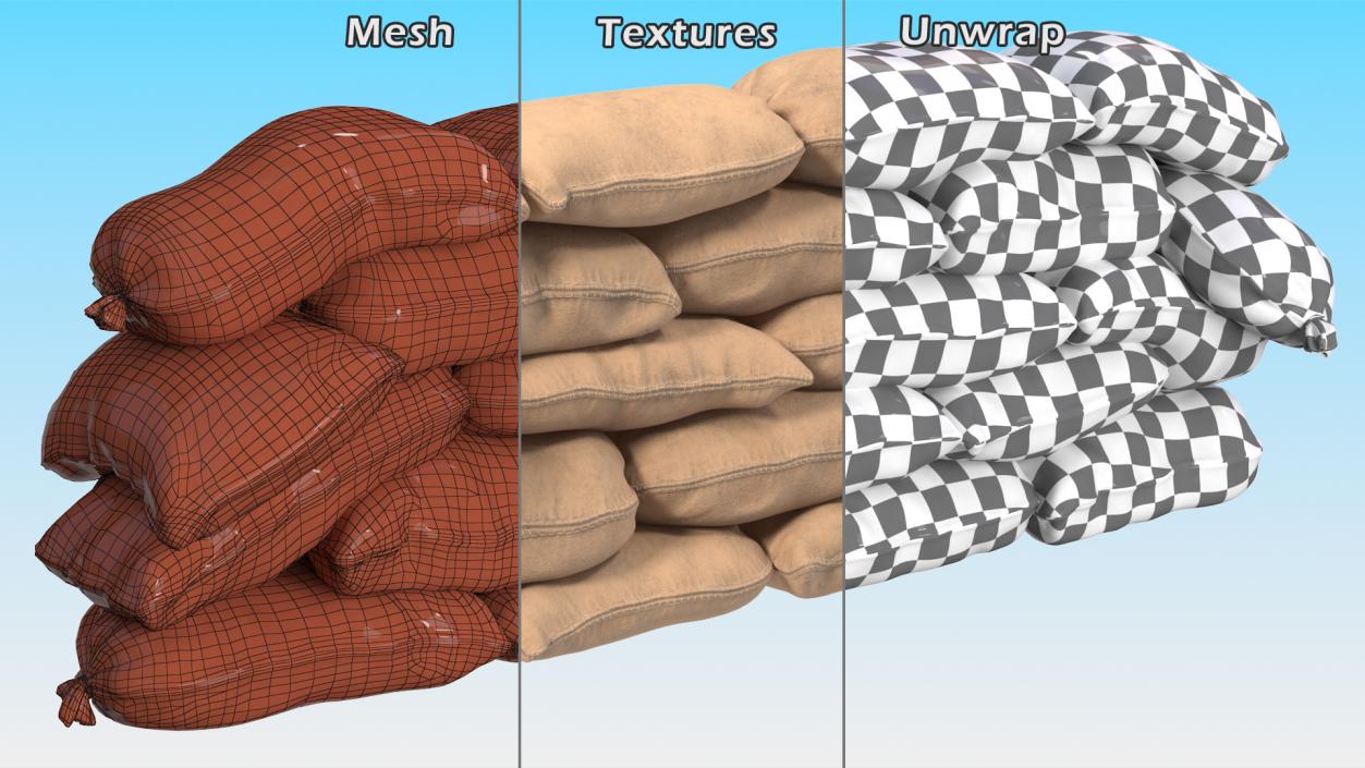 Sandbag Wall 3D