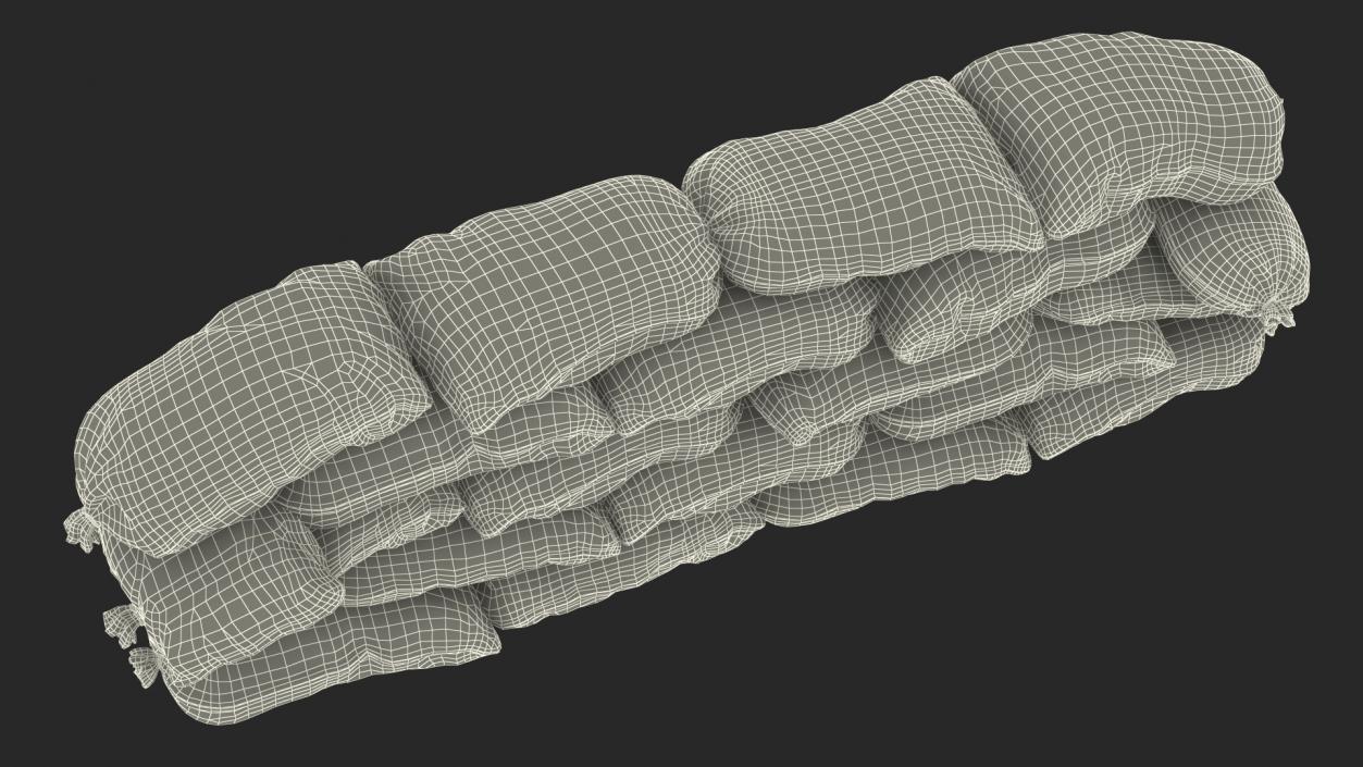 Sandbag Wall 3D