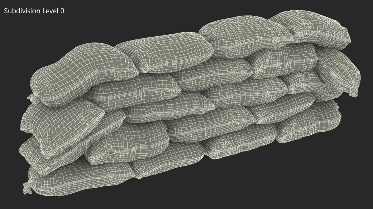 Sandbag Wall 3D