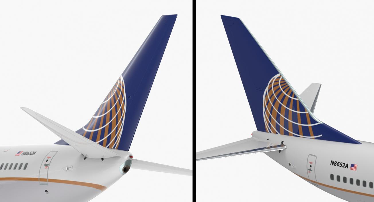 Boeing 737-600 with Interior United Airlines 3D model